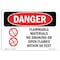 Signmission OSHA, Flammable Materials No Smoking 50 Feet, 24in X 18in Rigid Plastic, 18" W, 24" L, Landscape OS-DS-P-1824-L-1254 - alternate 1
